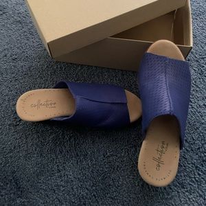 Size 5 blue mules